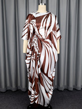 Casual Print Loose Dress and Pants Two Piece Set