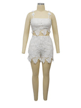 Sexy Suspender Lace Vest Shorts Sets