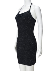 Sexy Halter Backless Package Hip Dress