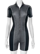 Fashion Elastic Zipper Slim Sports Romper