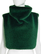 Sexy Faux Fur Side Split Sleeveless Top