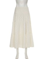 Fashion Embroidered High Split Maxi Skirt