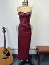 Sexy Corset Faux Leather Bandage Slim Gown