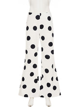 Casual Polka Dot Print Flared Trousers