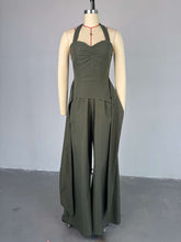 Elegant Halter Sleeveless Wide Leg Jumpsuit