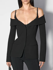 Fashion Off-shoulder Designer Blazer