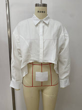 Casual High-Low Tunic Lantern sleeves Loose Shirt