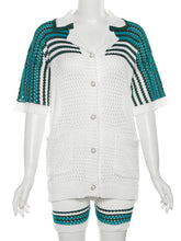 Knit Loose Top Shorts Casual Sets