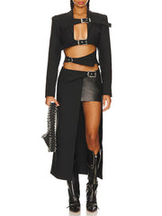 Boutique Hollow out Trench Coat