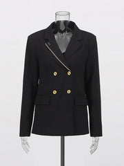 Fashion Double-breasted Slim Blazer