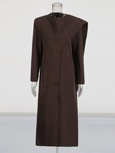 Irregular Shawl Single-breasted Trench Coat