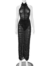 Sexy Sheer Mesh Bodysuit Skirt Set