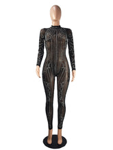 Sexy Mesh Sheer Rhinestones Jumpsuits