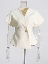 Fashion Asymmetry Slim Shirt Top