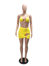Vacation Beach Bikinis Skirts 3 Piece Sets