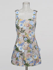 Blooming Moments Embroidered Floral Mini Dress