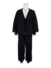 Casual Knit Cardigan Sweater and Pants Set