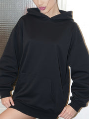 Sexy See-Through Mesh Patchwork Loose Hoodie