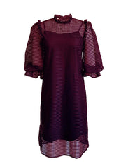 Fashion Bubble Sleeve Hollow Loose Dress