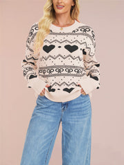 Casual Round Neck Long Sleeve Knit Sweater