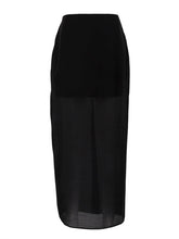 Fashion Sheer Mesh Midi Skirt