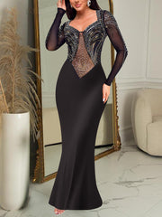 Sexy Rhinestones Slim Fit Party Club Dress