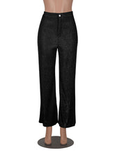 Retro Sequin High Waist Wide Leg Trousers