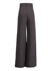 Fashion High Waist Wide Leg Suit Trousers