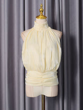 Casual Bow Backless Lace-Up Tanks Top