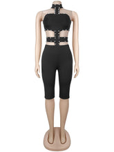 Sexy Halter Studded Cut-out Details Romper