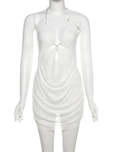 Fashion Hollow Asymmetrical Club Mini Dress