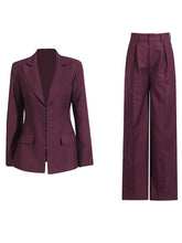 Boutique Blazer And High Waist Suit Pant Set