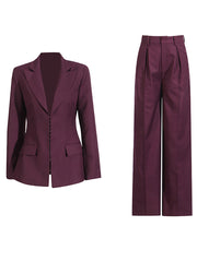 Boutique Blazer And High Waist Suit Pant Set