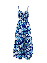 Elegant Floral Print Spaghetti Strap Maxi Dress
