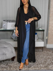 Casual Chiffon Long Shirt Cardigan