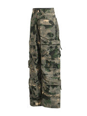 Casual Camo Multi-pocket Cargo Jeans