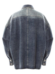 Fashion Luxury Oversized Denim Blouse