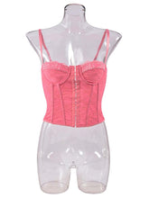 Lace Backless Bustier Corset Crop Top