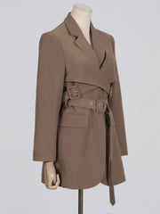 Personality Coat All-match Girdle Waist Blazer