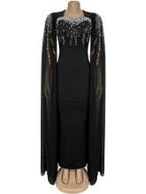 Elegant Shawl Rhinestone Nightclub Party Dress