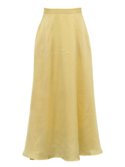 Satin Simple High Waist Half Body Long Skirt