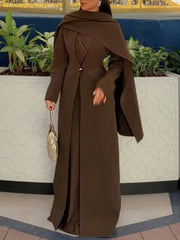 Fashion Patchwork Shawl Trench Coat