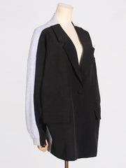 Fashion Patchwork Loose Casual Blazer