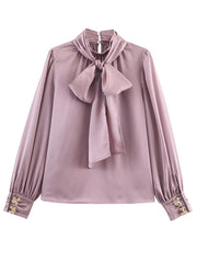 Elegant Party Casual Bow-Knot Loose Blouse Top