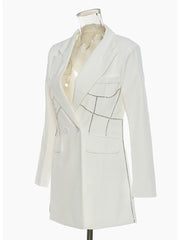 Luxury Studded Double Breasted Blazer