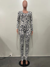 Sexy Leopard Print Backless Lace-up Jumpsuit