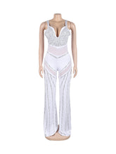 Sexy Deep V See Through Skinny Jumpsuit