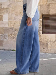 Retro Loose Wide-Leg Denim Jeans