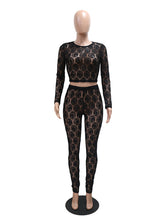 Sexy Lace See Through Top Pants Night Club Skinny Set