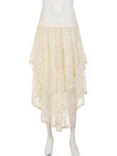 Elegant Asymmetrical Lace Midi Skirt